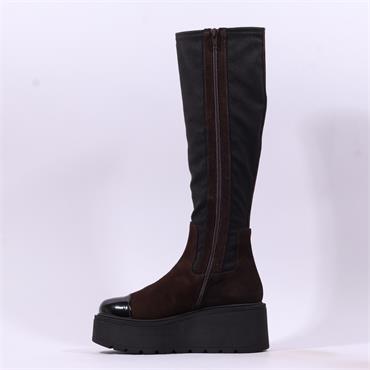 Marco Moreo Vale Stretch Knee High - Brown Suede